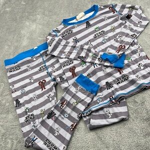 Star Wars 14 Bamboo Cotton Blue Gray Blend All Over Character Print 2 Piece Set